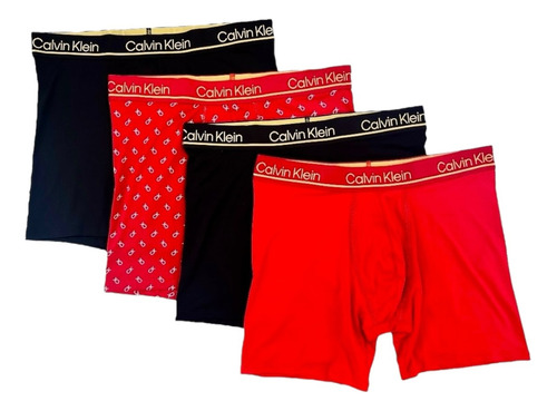 Calzones Boxer Largo Calvin Klein Microfibra 4 Pack Original