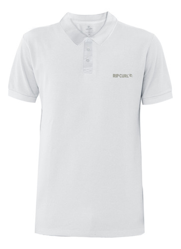 Camisa Polo Rip Curl Basic Brand Blade White