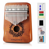 Pasutewel Kalimba 17 Teclas Pulgar Piano Piano Portátil Mbir