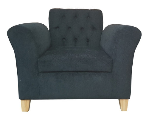 Sillon 1 Cuerpo Capitone Chenille Modelo Chesty Fabrica