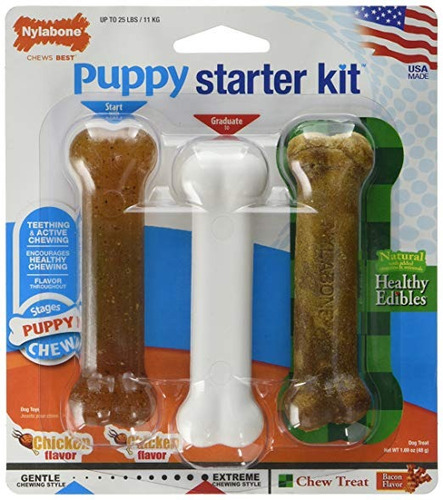 Nylabone Del Perrito De Arranque Packs Cachorro Chew Toys