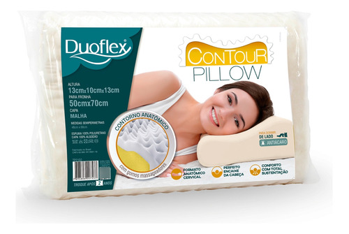 Travesseiro Contour Pillow - Cervical - Conforto Na Coluna