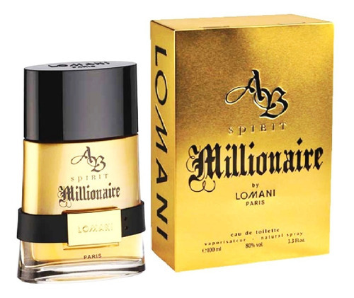 Coleção De Latas De Perfume Masculino Spirit Millonaire Lomani De 100 Ml