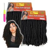 Kit 2 Cabelo Nina Soft Dread Pacotão 360gr Crochet + Agulha 