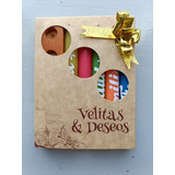 Velitas De Navidad Personalizadas Con Deseos, Caja X 5 