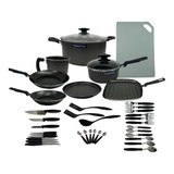 Set Juego Ollas Batería Cocina Tramontina Loreto 40 Piezas