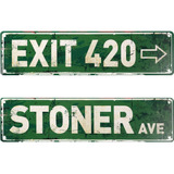 2 Piezas Vintage Exit Sign Decor Retro S Avenue Street ...