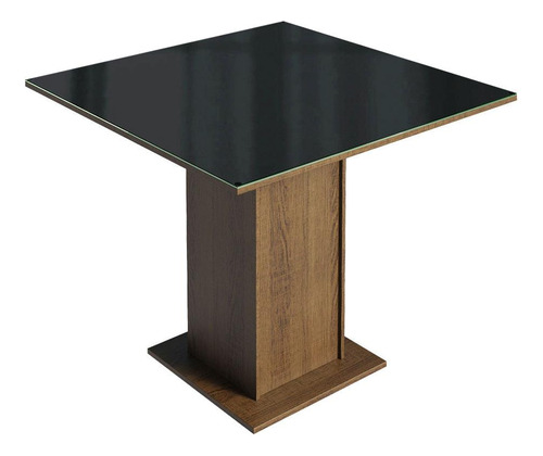 Mesa De Comedor Cuadrada 5363 Marrón/negro