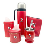 Espectacular Set Matero Con Funda Para Mate River Plate 