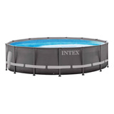 Pileta Estructural Redondo Intex 26310 Con Capacidad De 12706 Litros De 427cm De Diámetro  Gris