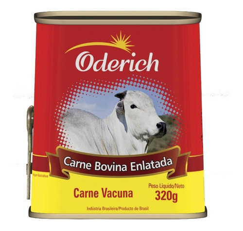 Carne Bovina Enlatada Oderich 320g - Cx 6 Unidades