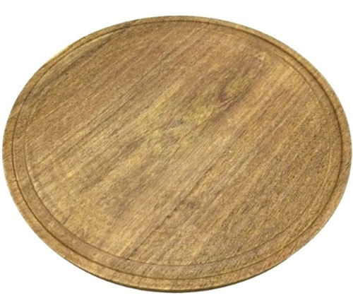 Plato De Madera Asado Pizza Tabla Algarrobo 40 Cm Reforzado