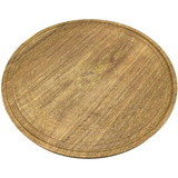 Plato De Madera Asado Pizza Tabla Algarrobo 40 Cm Reforzado