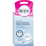 Veet Easy Grip Bandas Depilatorias Faciales Piel Sensible