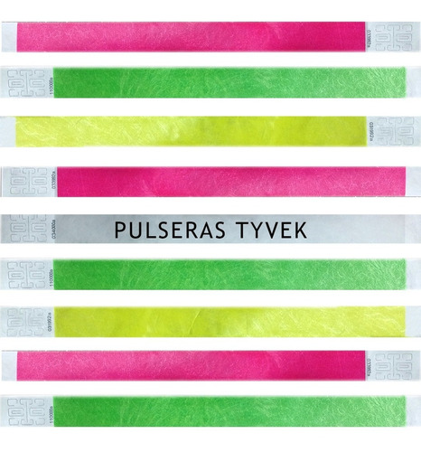 Pulseras Tyvek Numeradas Lisas Promoción Eventos Vip X 500