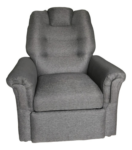 Sillon Poltrona Color Living Diva Tela Chenille Gris 012