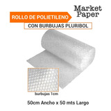 Rollo De Polietileno Con Globitos Burbujas Pluribol De 50cm