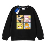 Sudadera De Algodón Con Diseño De Mickey Mouse Hello Kitty C