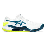 Tenis Asics Resolution 9 Tennis Djokovic Cancha Dura  Blanco