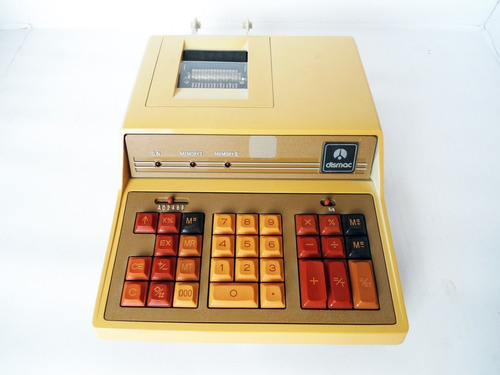 Antiga Calculadora De Mesa Dismac 122 Mp Original C/ Suporte
