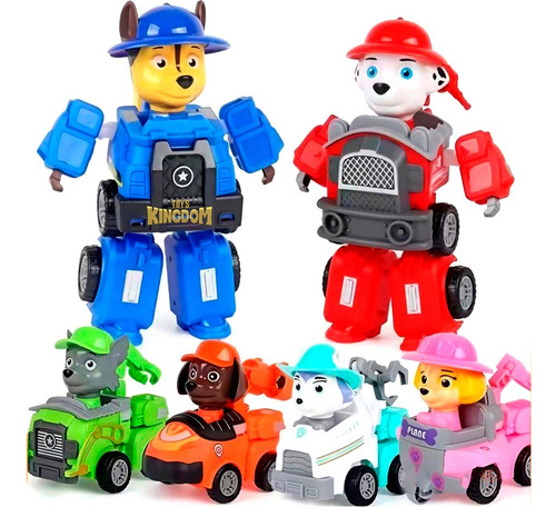 Paw Patrol Coleccion De Carros Transformers Patrulla Canina