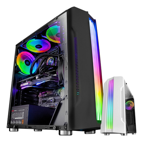 Gabinete Pc Gamer Rgb Mid Tower Micro Atx M-itx Usb 3.0 #dsb