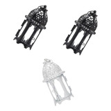 3 Candelabros De Cristal For Velas, Farol De Hierro