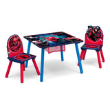 Mesa Infantil Con 2 Sillas Niños Spiderman 