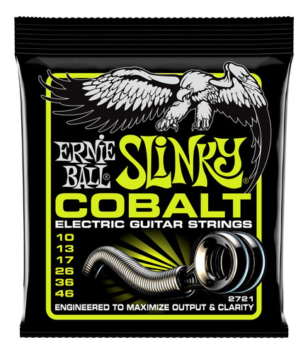 Cuerdas Guit. Eléctrica Ernie Ball 10/46 Slinky Cobalt 2721