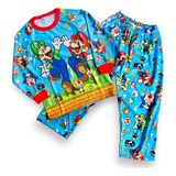 Pijama Mario Y Luigi Bros. Niño Largo