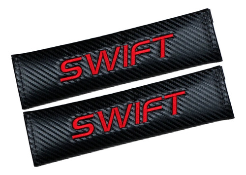 Cubre Cinturón Almohadillas Para Suzuki Swift, Letras Rojo