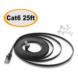 Cable Ethernet Cat 6 De 25 Pies, Exterior E Interior 10 G...