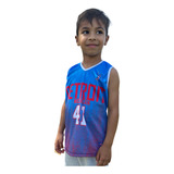 Camisa Regata Infantil Dry Fit Juvenil Proteção Uv Basquete