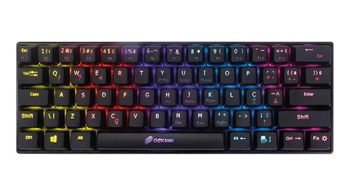 Teclado Mecânico Oex Ziggy Tc-607 Compacto - Preto