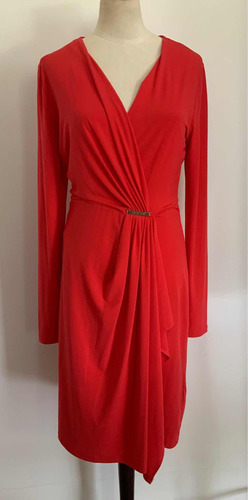 Michael Kors. Divino Vestido Rojo Elastizado. Talle Xs #ma4