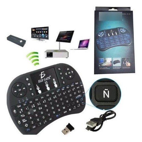 Teclado Y Mouse Pad Inalambrico Para Tv Box Ps3 Pc 