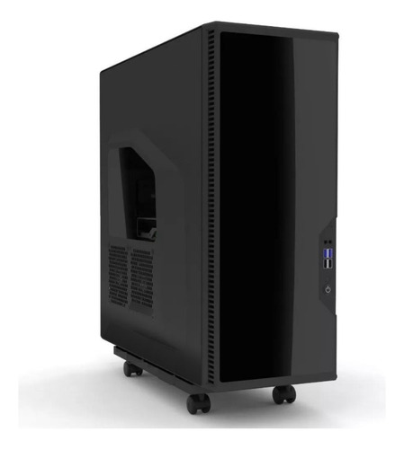 Suporte Carrinho Para Gabinete Home Office Cpu Preto Rodízio