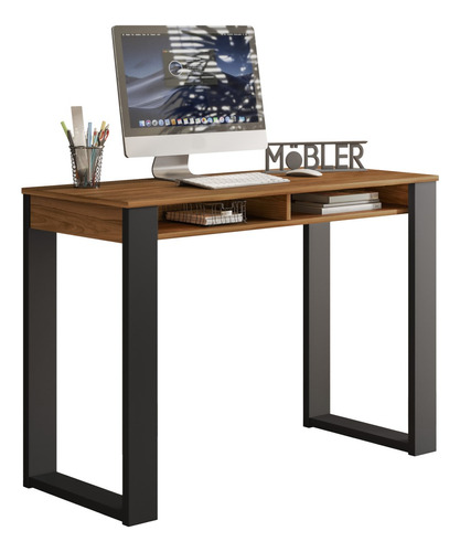 Escrivaninha Mesa Computador Modern Move Com 2 Prateleiras