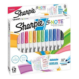 12 Marcadores Al Agua Con Punta Cincel Sharpie