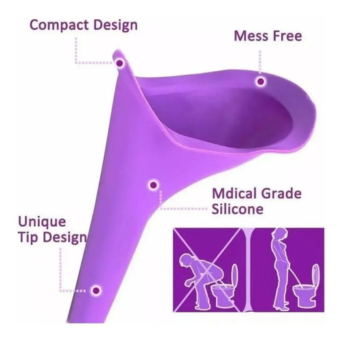 Embudo Copa Orinar De Pie Muj