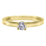 Anillo De Compromiso En Oro Con Diamante De 0.10 Ct