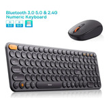 Kit Teclado K01b + Mouse Baseus F01b Sem Fio Bluetooth Wifi