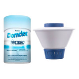 20 Pastilhas De Cloro Piscina Domclor + Clorador Flutuador