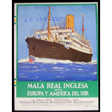 Antiguo Folleto De Barco La Mala Real Inglesa. 2da. 46057