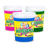 3 Potes - Kimeleka Slime Original Acrilex Art Kids 180g Cada