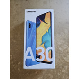 Caja Samsung Galaxy A30 Color Azul Mas Funda 