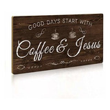 Señales - Putuo Decor Coffee Sign, Kitchen Coffee Bar Decor,