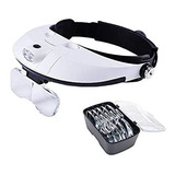 Lupa Con Luz Led Diadema Manos Libres Lupa Visera 5 Lentes