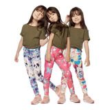 Kit 5 Legging Roupa Moda Feminina Infantil Estilosa Passeio