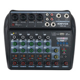 Mesa Som Mixer Dmx-06 6 Canais Bluetooth Phantom Efeito Efx Bivolt 127v - 220v